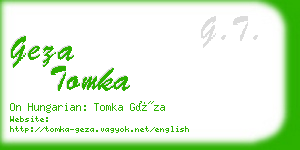 geza tomka business card